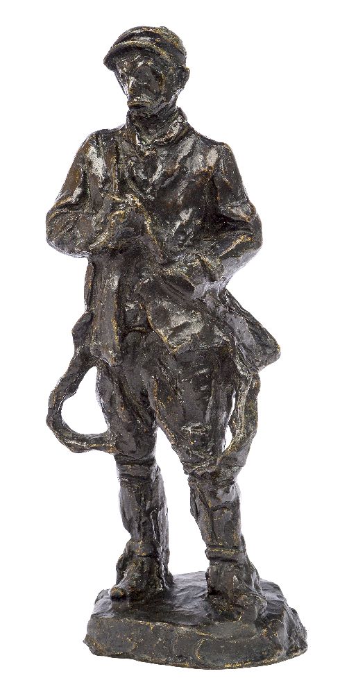 A French bronze model of a labourer, first half 20th century, in the manner of Aime-Jules Dalou,