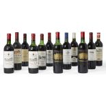 Twelve bottles of French Bordeaux red wine, comprising two bottles of Chateau Palmer Marguax Medoc