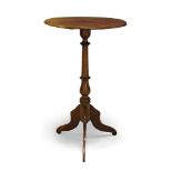 A Victorian mahogany occasional table, the circular top, on turned column to shaped tripod legs,