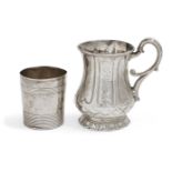 A Victorian silver christening mug, Sheffield, c.1852, Henry Wilkinson & Co., of baluster form