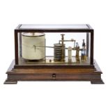 An oak cased barograph by T. B. Winter & Son, Newcastle-on-Tyne, late 19th/early 20th century,