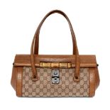 A Gucci Monogram Bamboo Bullet bag, the rectangular form body decorated with distinctive 'GG'