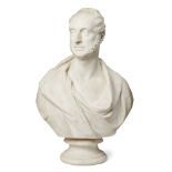 William Behnes, 1795-1864, a white marble portrait bust of a gentleman, dated 1837, inscribed to the
