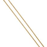 A Prince-of-Wales link neckchain, length 69.0cmLoop next to clasp stamped 750, Italian mark, bolt