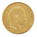 A gold £5 coin, Edward VII, 1902Please refer to department for condition report