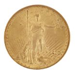 A USA gold $20 coin, 1910, in slab case from the Numismatic Guaranty Corporation of AmericaPlease