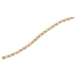 A diamond-set bracelet by Mauboussin, composed of brilliant-cut diamond three stone links, plain