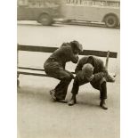 Willy Ronis, French 1910 - 2009- Les Clochards, Place de la République, 1935; silver gelatin