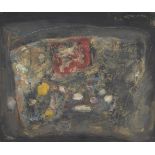 Shozo Mikame, Japanese 1928-2009- Untitled, 1991; oil and mixed technique, lower left, 72.7 x 60.6cm