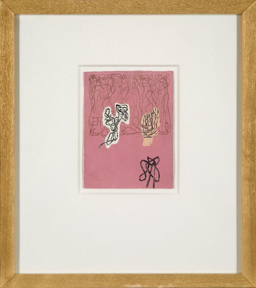 Jonathan Lasker, American b.1948- Untitled, 1989; oil and ballpoint pen on paper, 17.2 x 12.7cm - Image 2 of 2