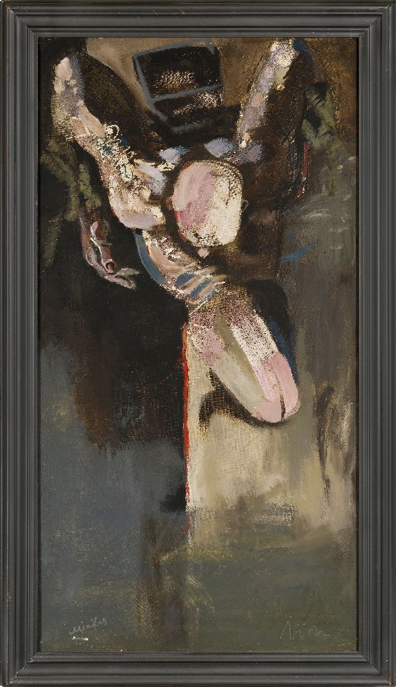 Zygmunt Sigmund Menkes, Polish 1896 - 1986- Figure; oil on canvas, signed lower left, 90 x 70cm ( - Image 2 of 3