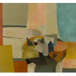 André Minaux, French 1923-1986- L'atelier; Oil on canvas, signed lower right; signed on reverse, 170