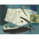 Henri Goetz, French/American 1909-1989- Composition; mixed media on paper, signed lower left, 38.5