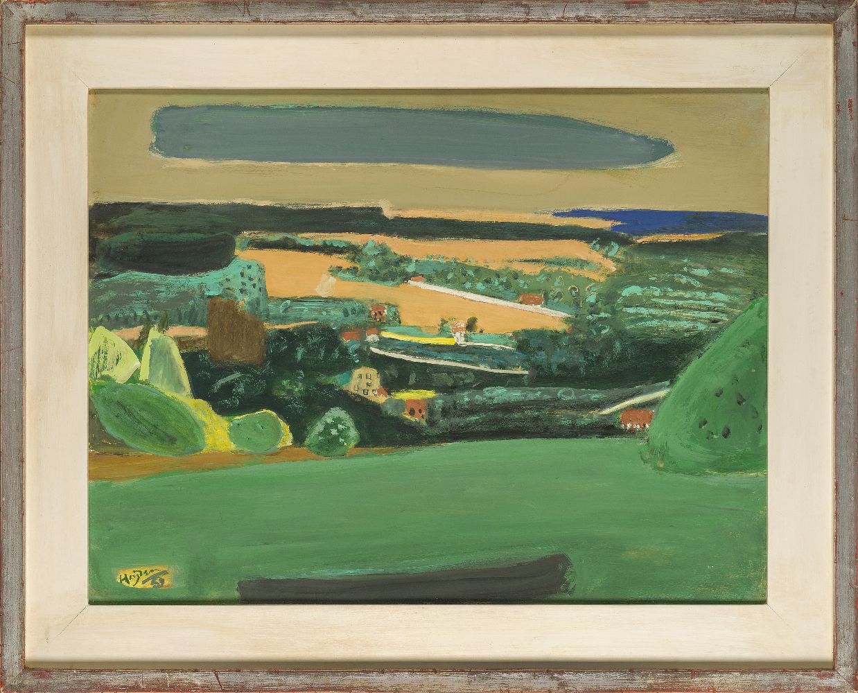 Henri Hayden, French 1883-1970- Paysage, 1959; gouache, signed and dated 59 lower right, 48 x - Image 2 of 5