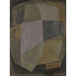 Jeanne Coppel, Romanian/French 1896- 1971- Untitled (Large Squares), 1962; oil on canvas, signed