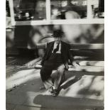 Willy Ronis, French 1910 - 2009- Homme sur un Banc, 1954; silver gelatin print, dated 1954 and bears