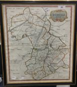 Two antique framed maps of Cambridgeshire