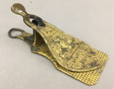 A Victorian gilded letter clip