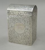 A silver playing card box (3.6 troy ounces). 10 cm high, 5 cm deep, 7 cm high.