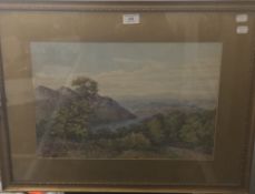 ENGLISH SCHOOL (19th century), Forest Lake Landscape, watercolour, unsigned,