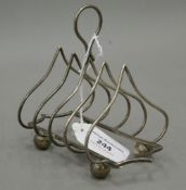 A silver toast rack