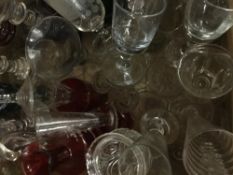 A large quantity of 19th century and later drinking glasses, etc.