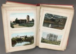 A vintage postcard album