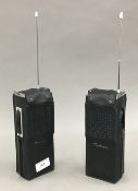 A pair of vintage walkie talkies