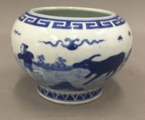 A Chinese porcelain blue and white vase