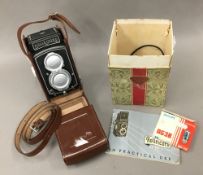 A vintage Rolleicord camera