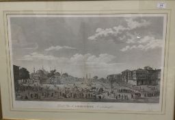 Two 19th century engravings, Grande Place De L'HIPPODROME a Constantinople and another,