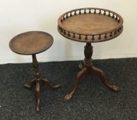 Two tripod tables