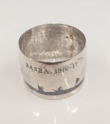 A 1916/17 niello napkin ring (28.
