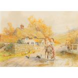 HORACE HAMMOND (1842-1926) British, Rural Scenes "Happy Days" together with "The Last Load",