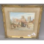 ALBERT HENRY FINDLEY (1880-1975) British, Ely Cathedral, watercolour, signed,