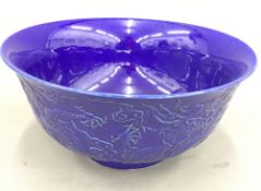 A Chinese blue porcelain bowl