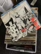 A quantity of LP records, including Hawklords, AC/DC, Pink Floyd, etc.