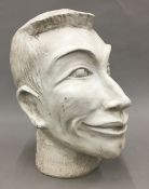 A fibre glass male bust