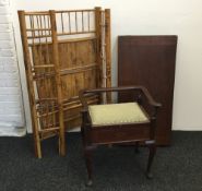 A Victorian piano stool,