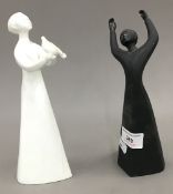 Two Royal Doulton figurines, Peace and Awakening.