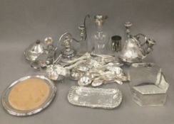 A quantity of silver plated ware