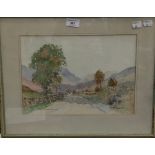 WILLIAM RUSSELL (20th century) Scottish, Loch Tay and Loch Tay Above Kenmore, a pair, watercolours,