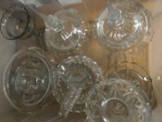 A quantity of 19th century cut glass ware - WITHDRAWN