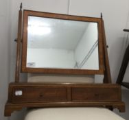 A Victorian mahogany toilet mirror