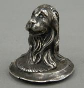 A lion mask finial