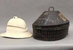 A late 19th/early 20th century pith helmet by Gieves,