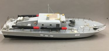 A model motor torpedo boat,