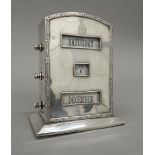 An Edwardian silver desk calendar, hallmarked Birmingham 1904, maker' mark of HM,