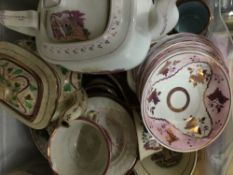 A quantity of various 19th century porcelain lustre wares