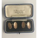 A pair of 9 ct rose gold cufflinks (6 grammes)